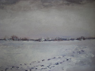 On lake at winter